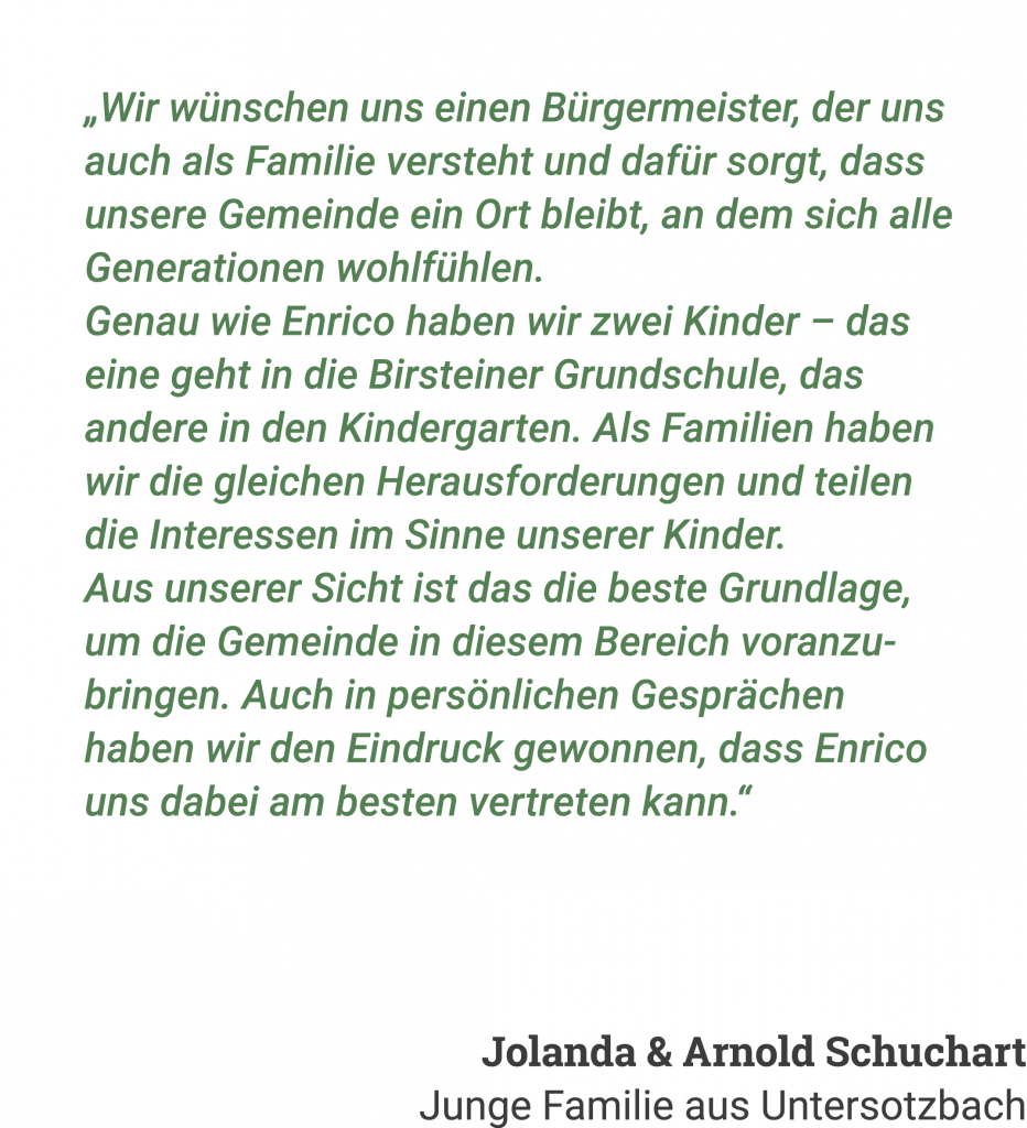 Enrico Gerhardt - Bürgermeisterkandidat für die Gemeinde Birstein